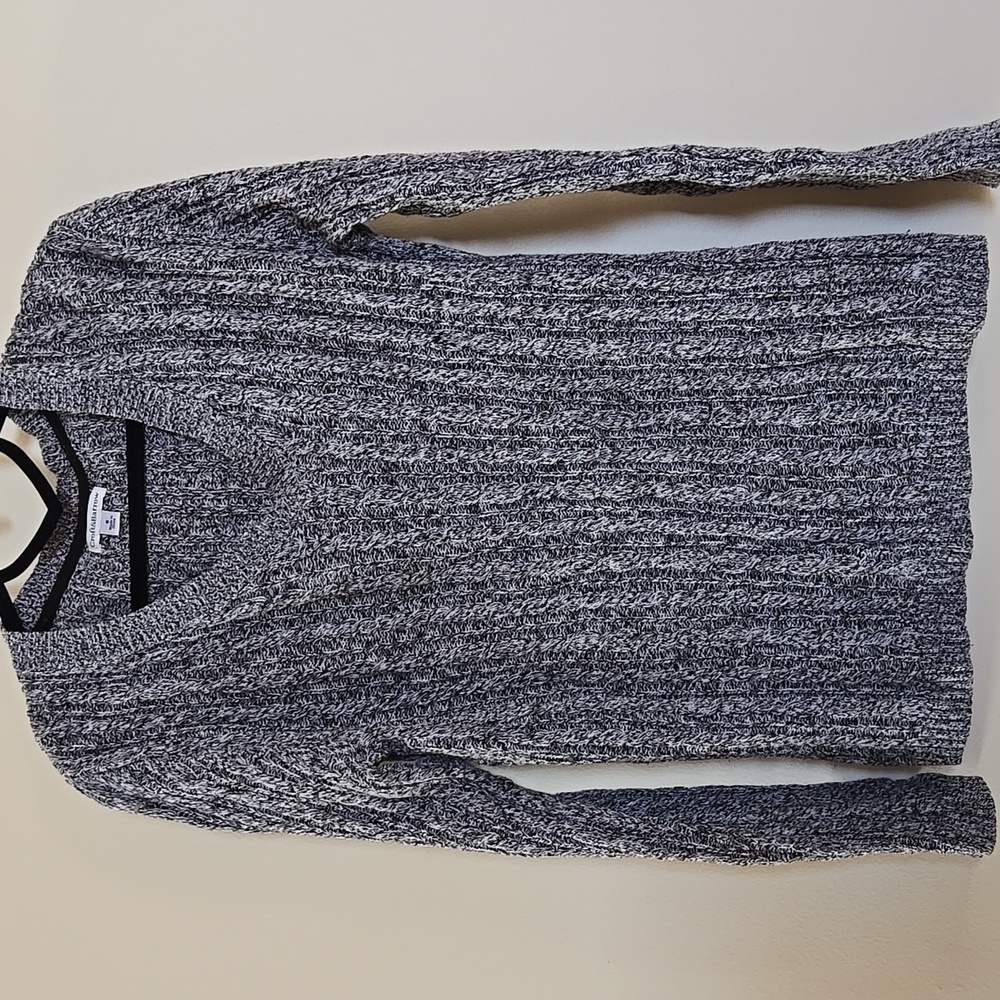 Croft & Barrow Black and White Cable Sweater